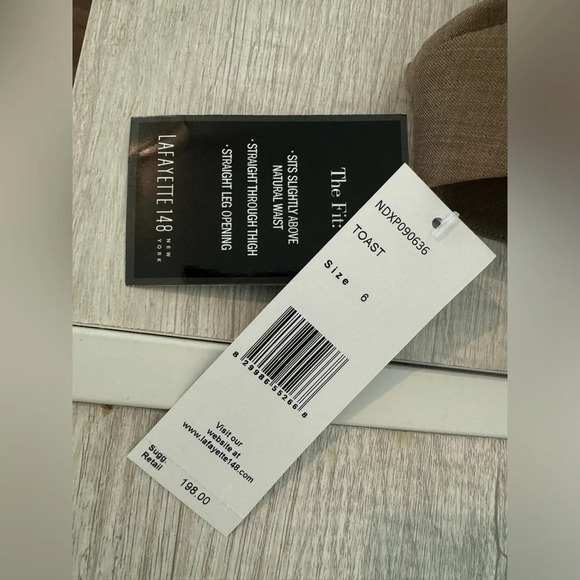 Lafayette 148 Trouser Pants Menswear Fit Straight Leg Wool Career NWT 6 *READ - Picture 8 of 14